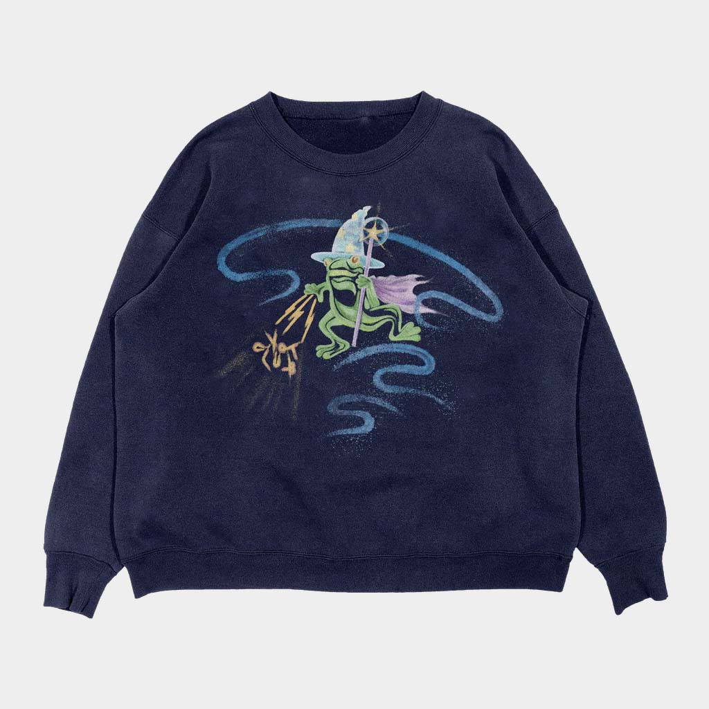 Yot Club Music Merch Magic Frog Crewneck Yot Club Sweatshirt Presents For Music Lovers