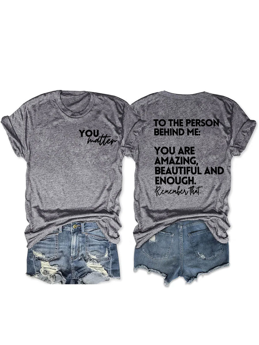 You Are Amazing Beautiful And Enough T-Shirt Funny Clothes Present Ideas For Mother