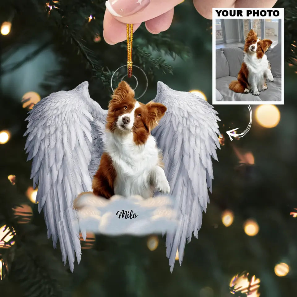 You Are My Angel Personalized Custom Photo Mica Ornament Memorial Christmas Gift For