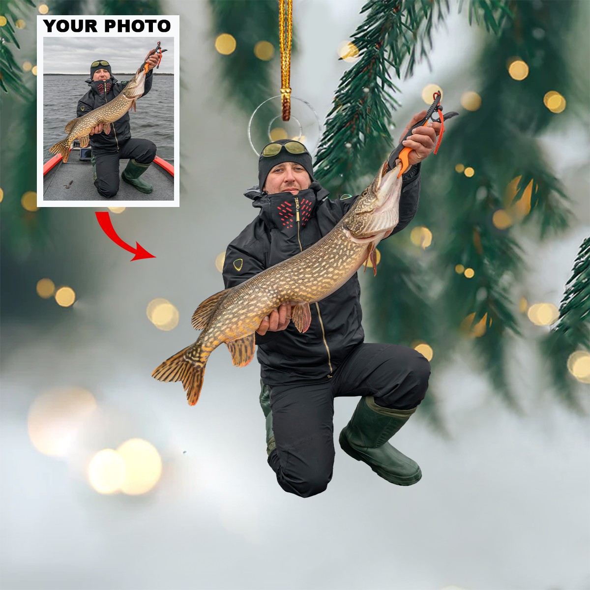 You Can T Buy Happiness But You Can Go Fishing Personalized Custom Photo Mica Ornament