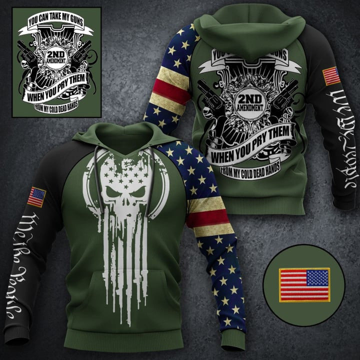 You Can Take My Guns 2nd Amendment Hoodie We The People USA Flag Hoodie Gun Lover Clothing