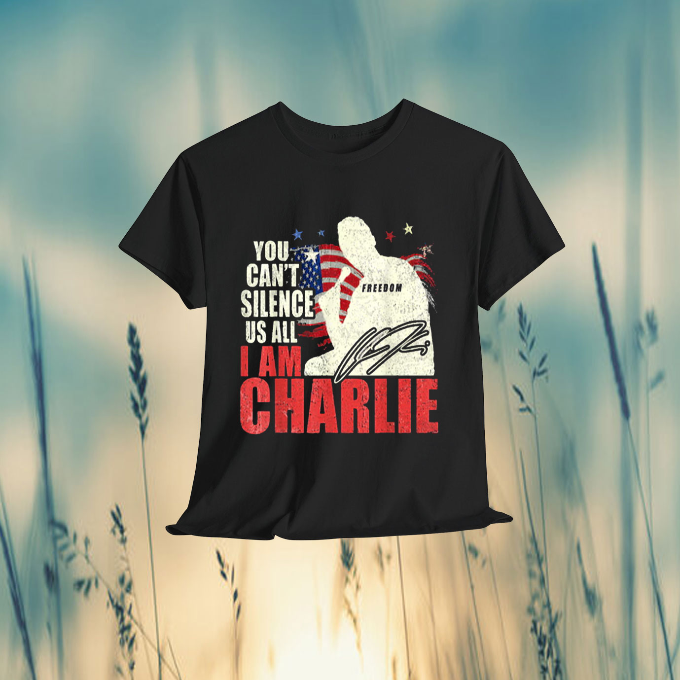You Can't Silence Us All I Am Charlie T-Shirt