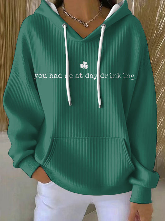 You Had Me At Day Drinking Hoodie Funny St Patricks Day Shirt Irish Drinking Gift For Her
