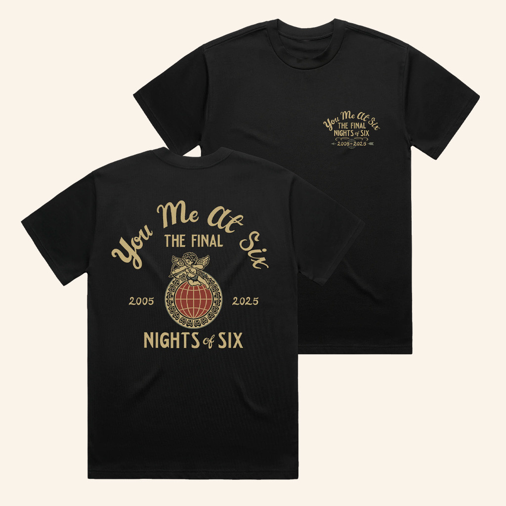 You Me At Six Merch Final Nights Of Six T-Shirt Christmas Present Ideas For Dad