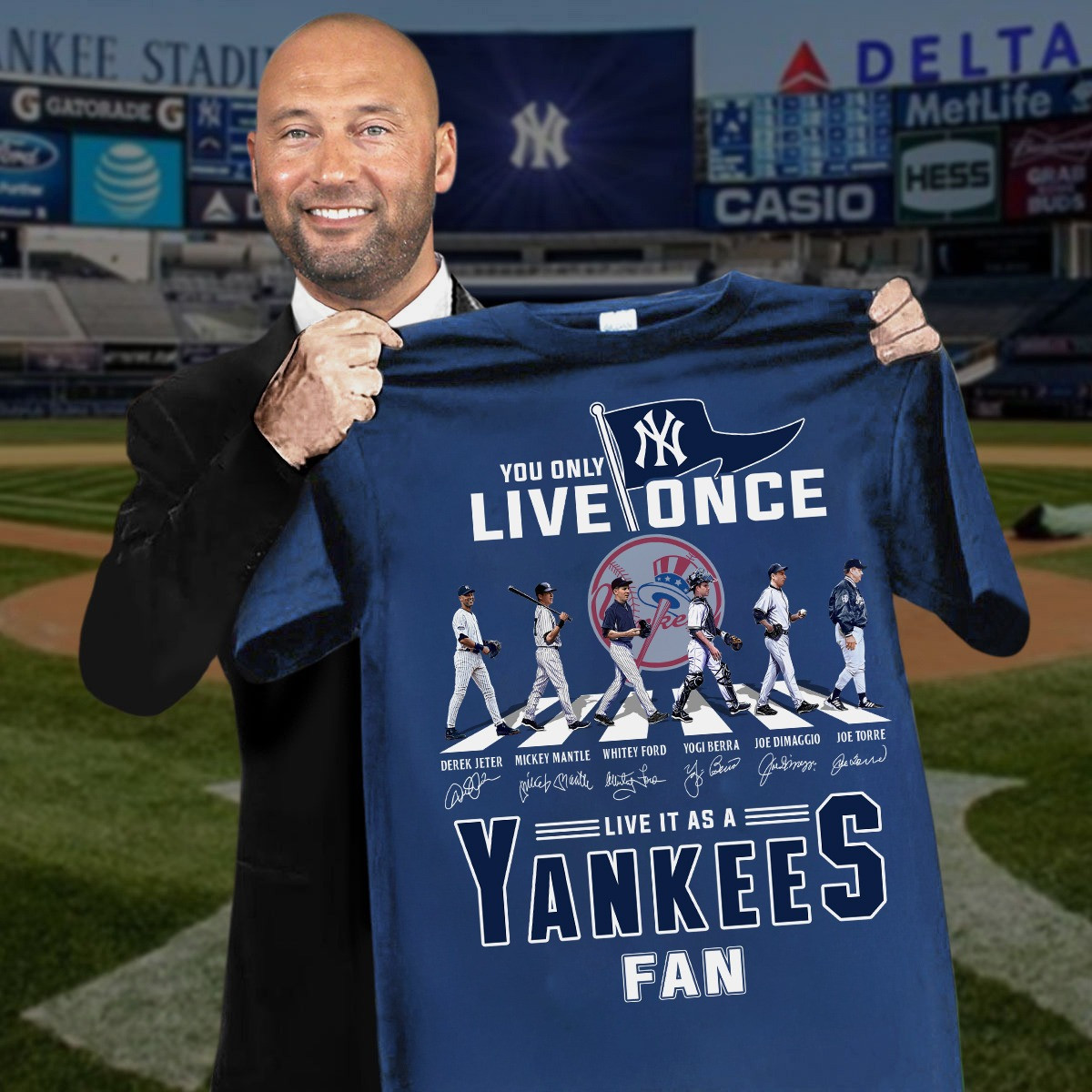 You Only Live Once Live It As A Yankees Fan T-Shirt Best Gifts For Yankees Fans