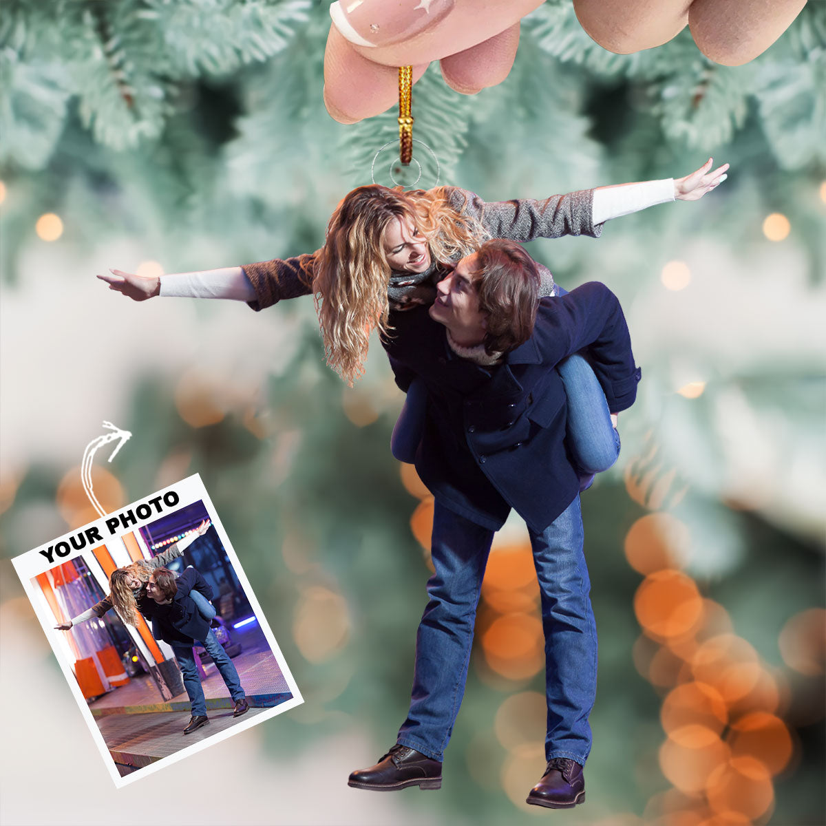 You Stole My Heart Personalized Photo Mica Ornament Christmas Gift For Couple