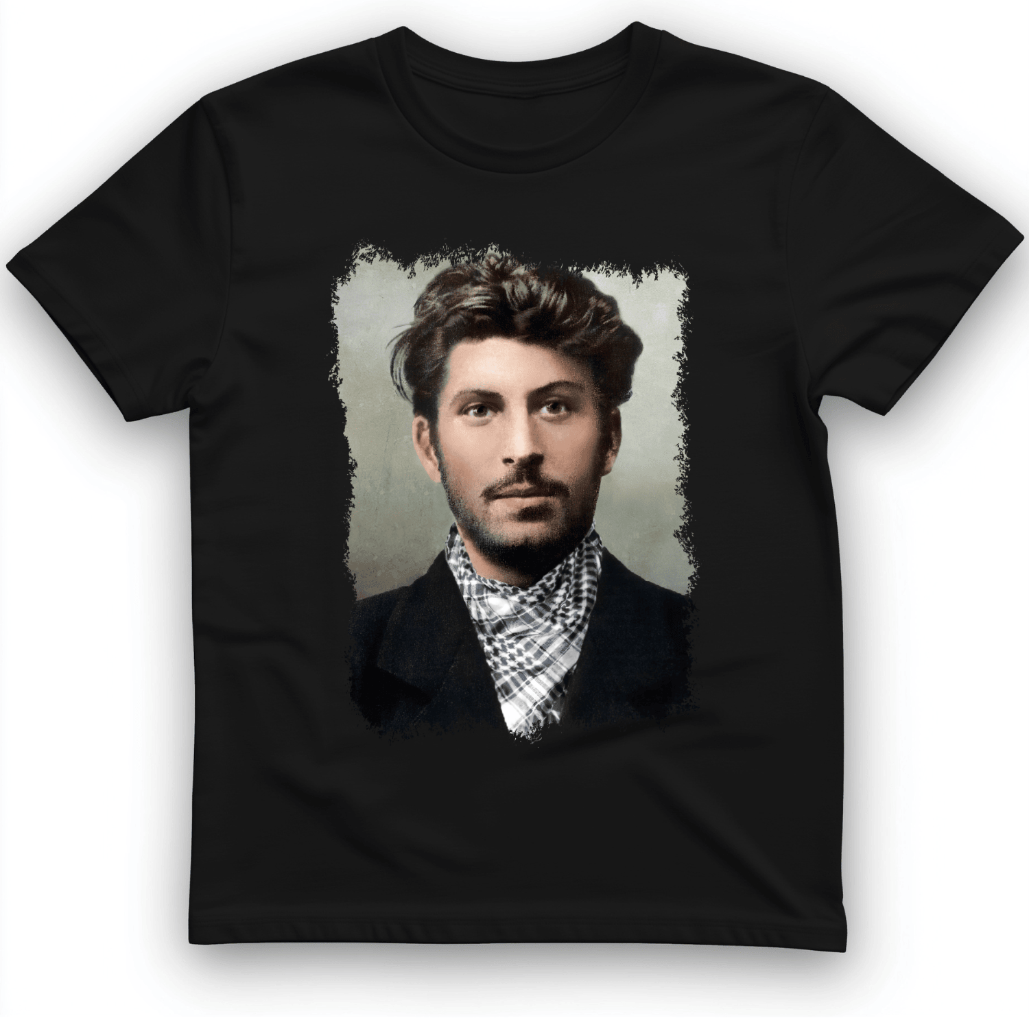 Young Stalin Adult Face Graphic T-Shirt Hilarious Shirt Gifts For Father