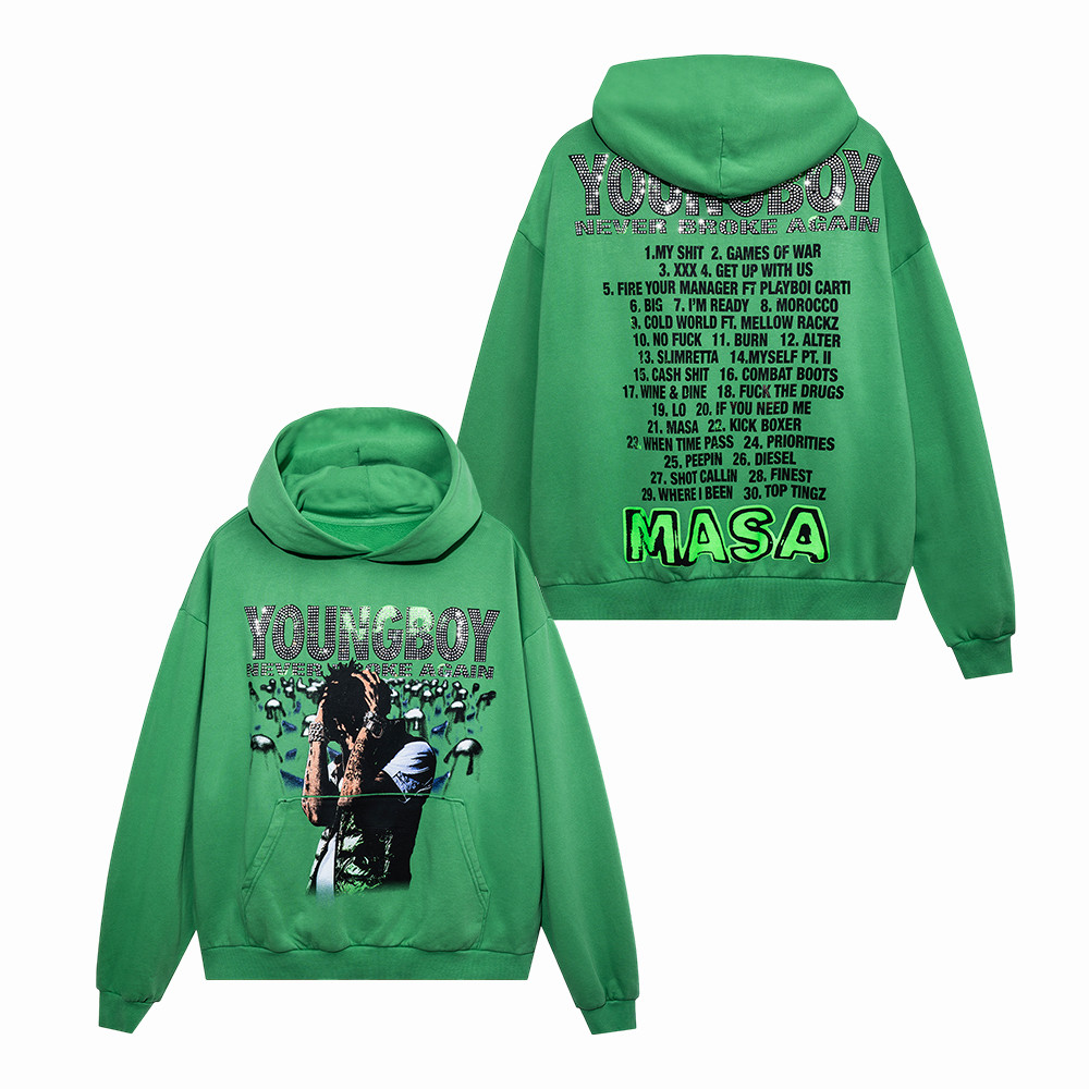 YoungBoy Never Broke Again Merch Hustlers Haven Hoodie Masa Tour Apparel Gift For Fans