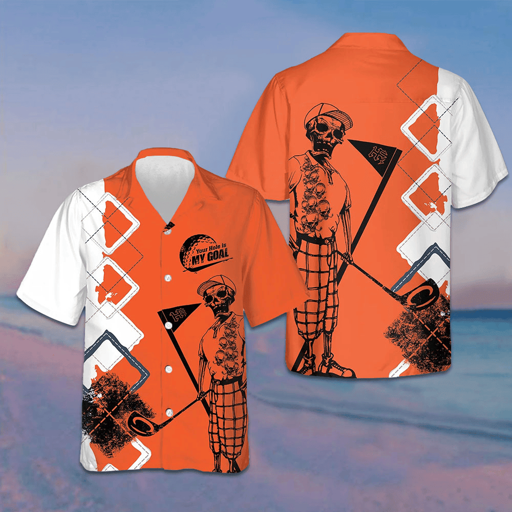 Your Hole Is My Goal Hawaiian Shirt Beach Button Up Gifts For Golf Lovers