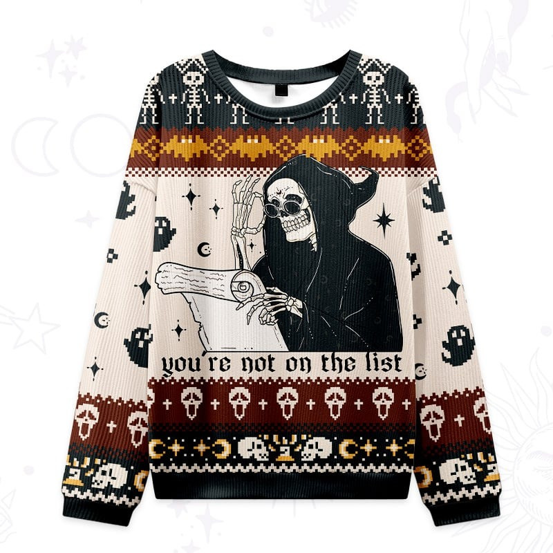 You're Not On The List Ugly Christmas Sweater Funny Xmas Jumper Women Gift Ideas 2025