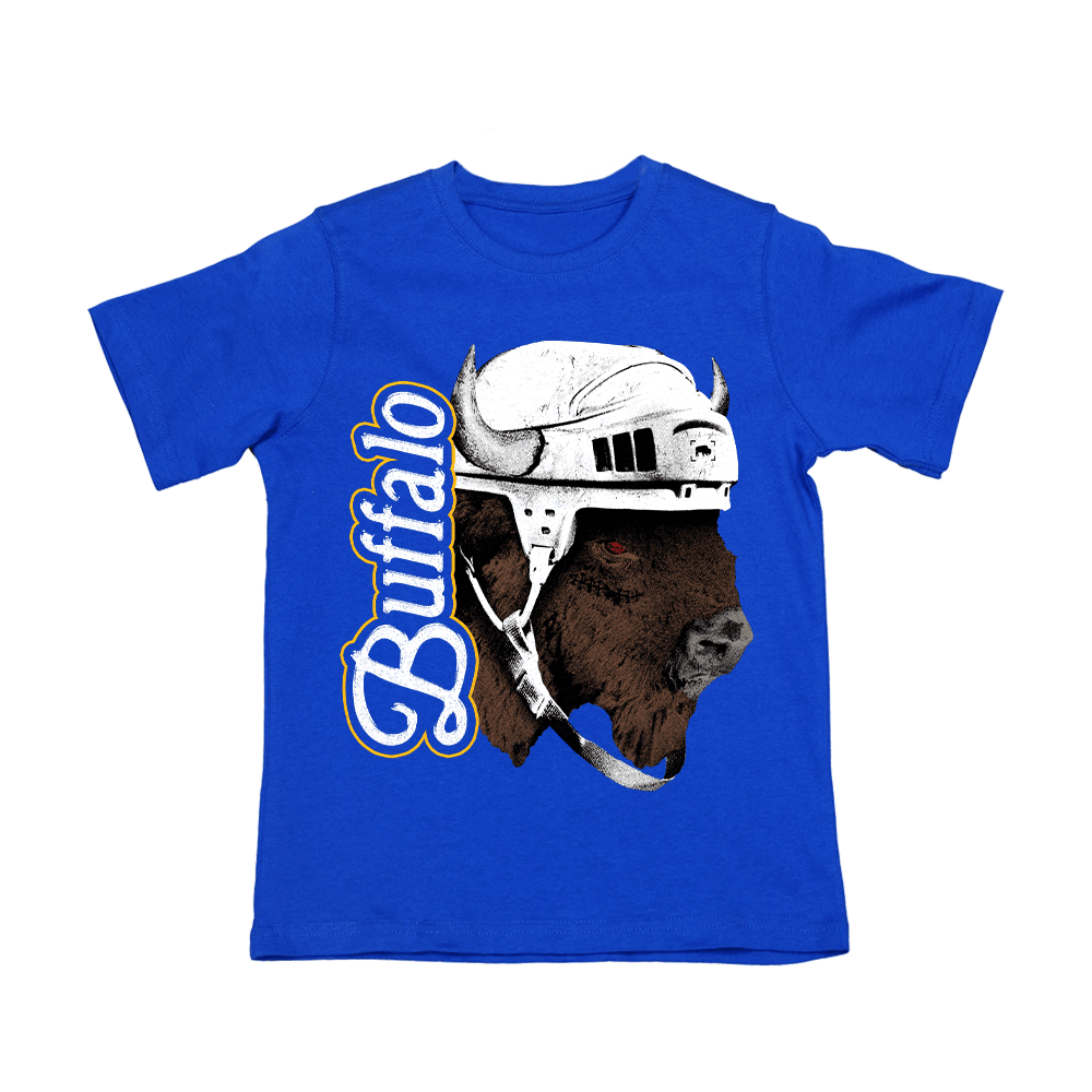 Youth Buffalo Helmet Royal Hockey Shirt Buffalo Sabres Clothes Good Gifts For Hockey Fans