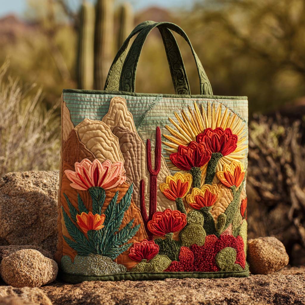 Yucca Mirage Quilted Tote Bag Unusual Cat Gifts