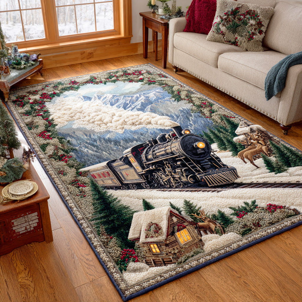 Yuletide Area Rug Christmas Decor Mother And Son Christmas Gifts