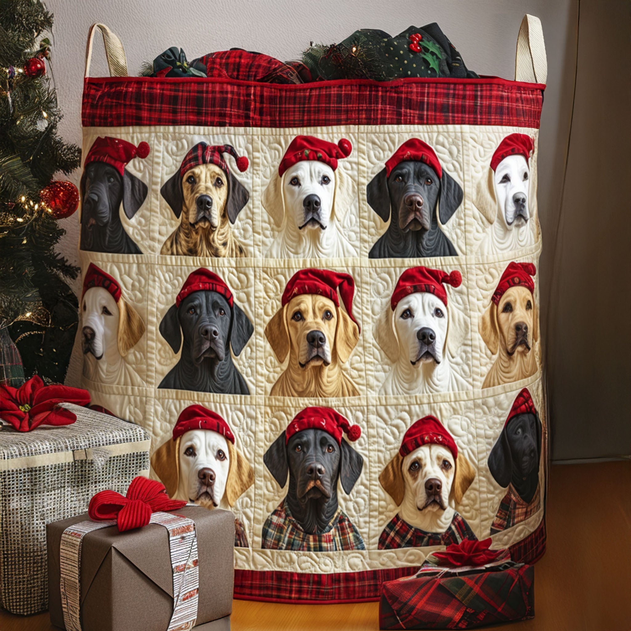 Yuletide Buddy Quilted Laundry Basket Gift Idea For Busy Families