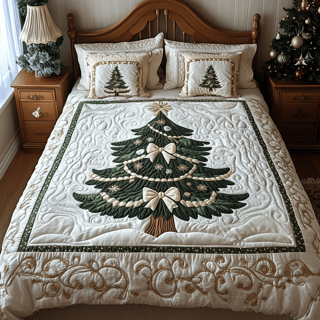 Yuletide Charm Quilt Bedding Set King Size Quilt Best Christmas Christmas Sister In Law Gifts