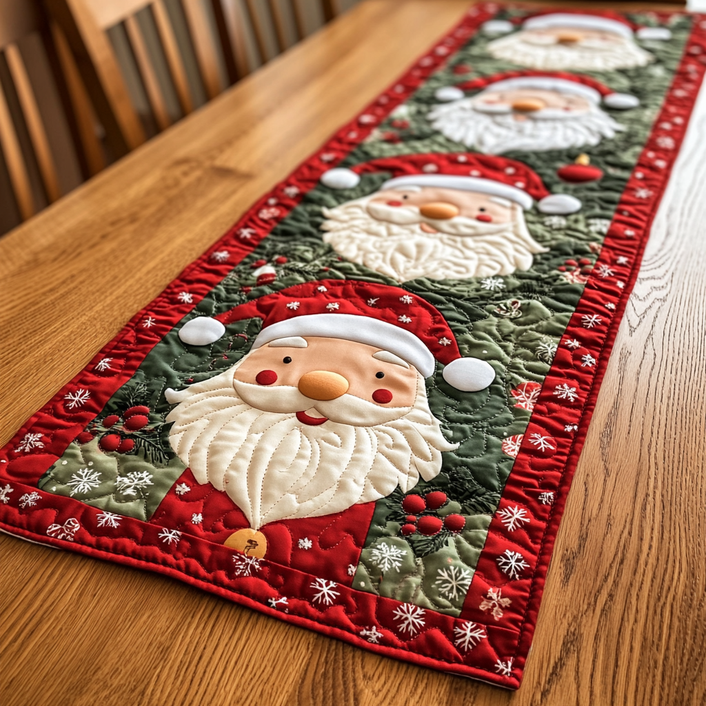 Yuletide Cheer Quilted Table Runner Holiday Table Runner Good Gifts For Mom Birthday