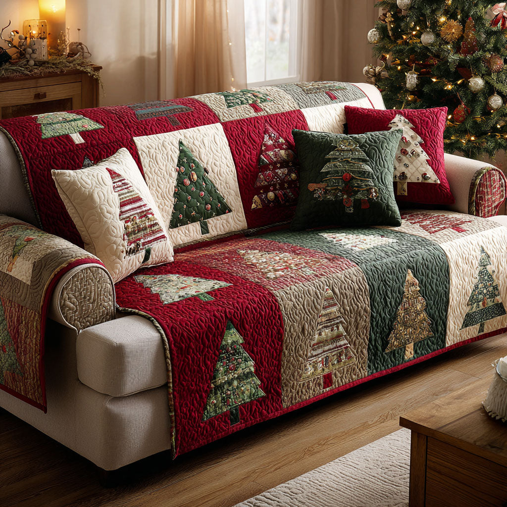 Yuletide Comfort Quilted Sofa Cover Christmas Sofa Cover Gift Idea For Mother In Law