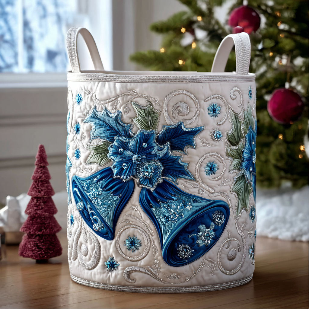 Yuletide Glow Quilted Laundry Basket Top Choice For Housewarming