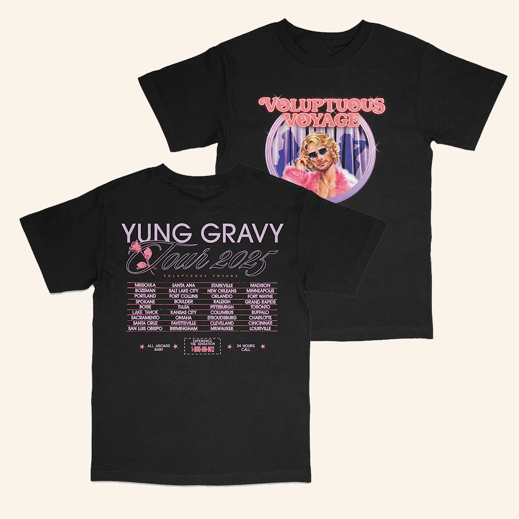 Yung Gravy Merch Voluptuous Voyage Tour T-Shirt Best Gifts For Rapper Fans
