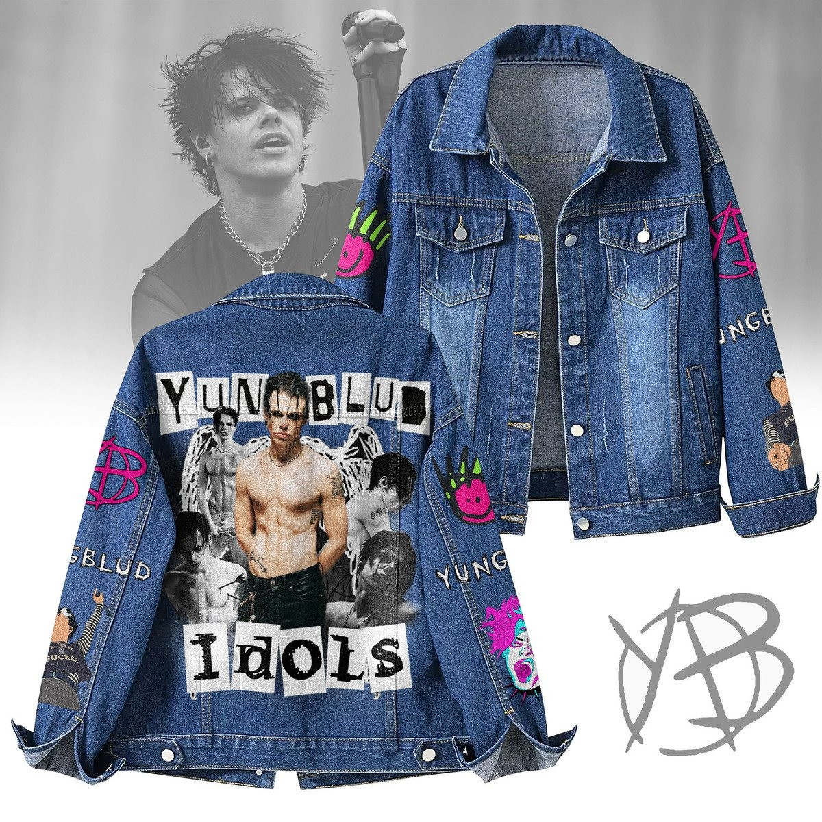 Yungblud Idols Rock Singer Denim Jacket Gifts For Someone Who Loves Music