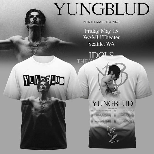 Yungblud Idols The World Tour 2026 Merch Signature T-Shirt Yungblud Clothes Gift For Music Fans