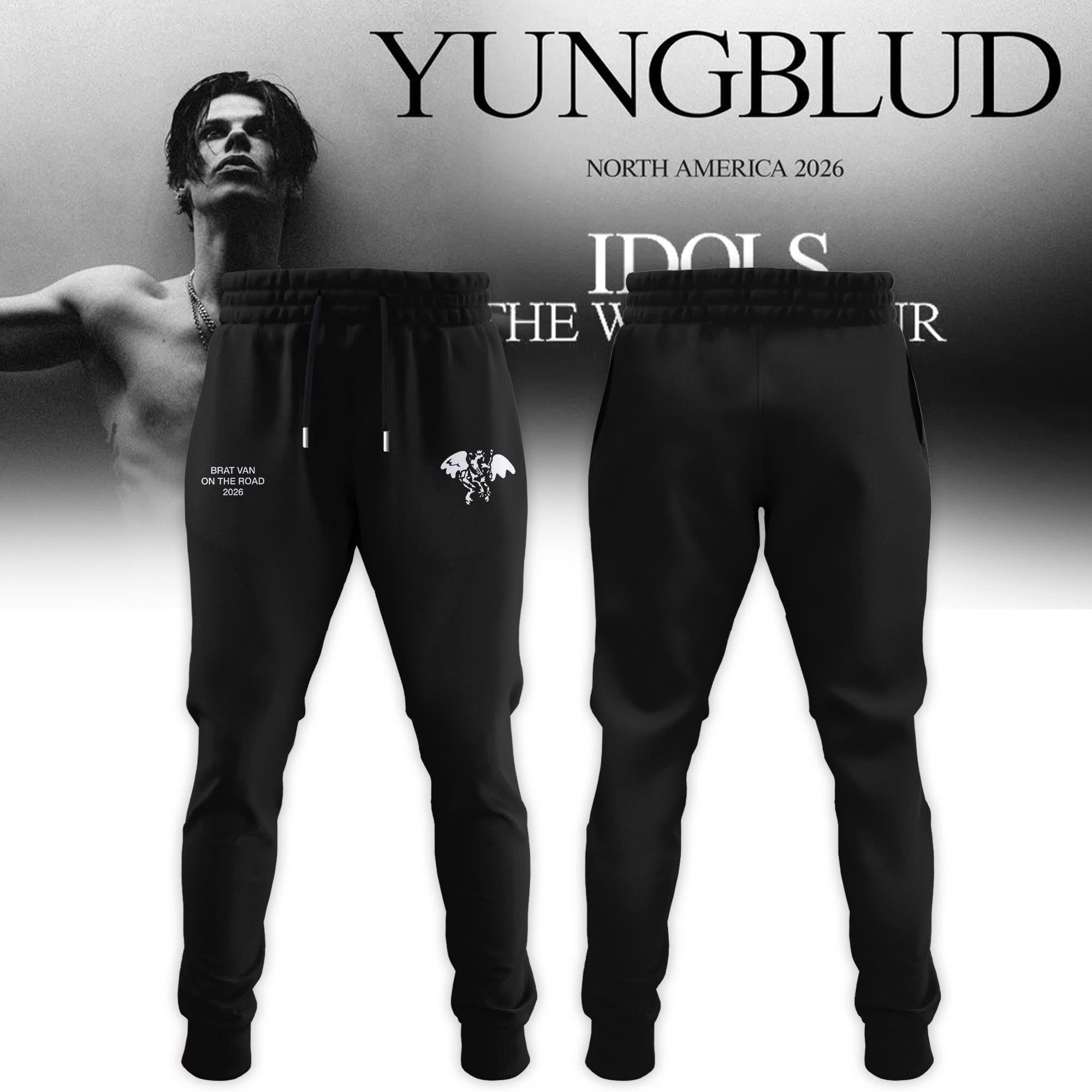 Yungblud Idols World Tour 2026 Merch Brat Van On The Road 2026 Sweatpants Gift For Him