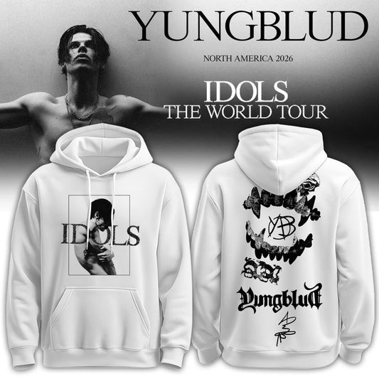 Yungblud Idols World Tour 2026 Merch Signature Hoodie Yungblud Apparel Cool Gift For Fans