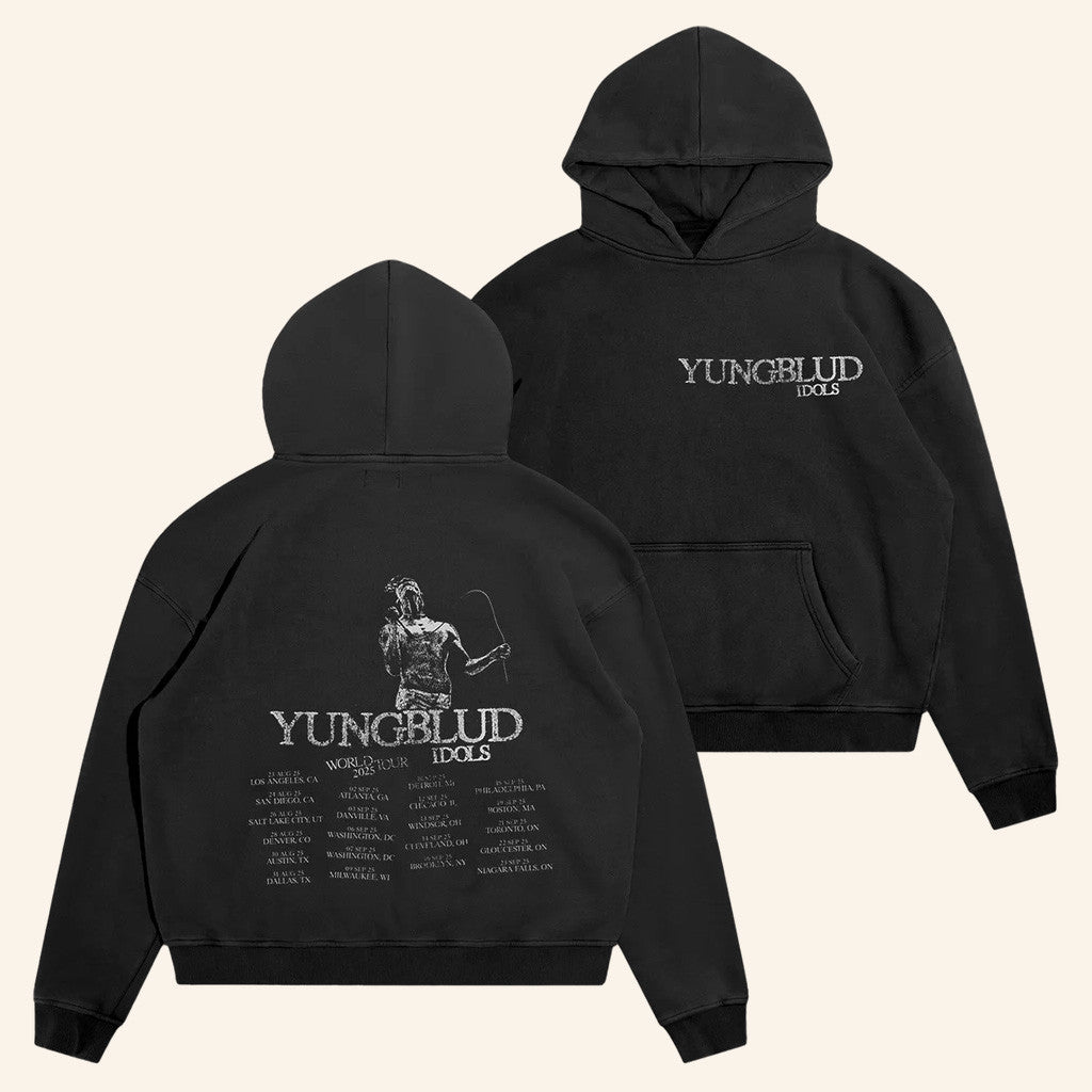 Yungblud Merch Idols Black Date Back Hoodie Fan Apparel Gifts For Friends Yungblud Merch Idols Black Date Back Hoodie Fan Apparel Gifts For Friends