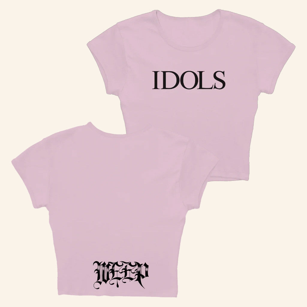 Yungblud Merch Idols Weep Pink Baby Tee Gift Ideas For Girlfriend Yungblud Merch Idols Weep Pink Baby Tee Gift Ideas For Girlfriend