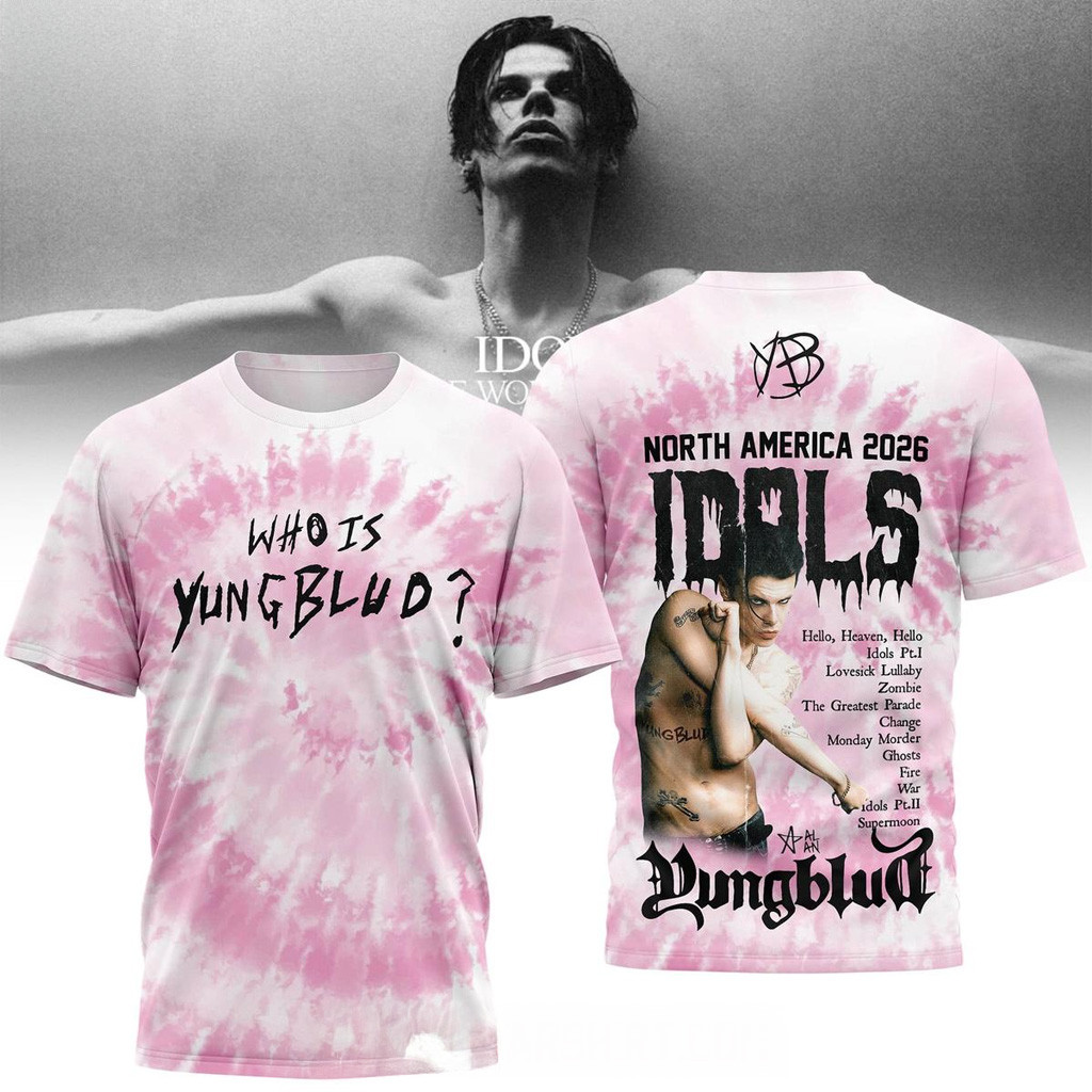 YUNGBLUD North America 2026 Idols Shirt YUNGBLUD Merch Gift Ideas For Sister