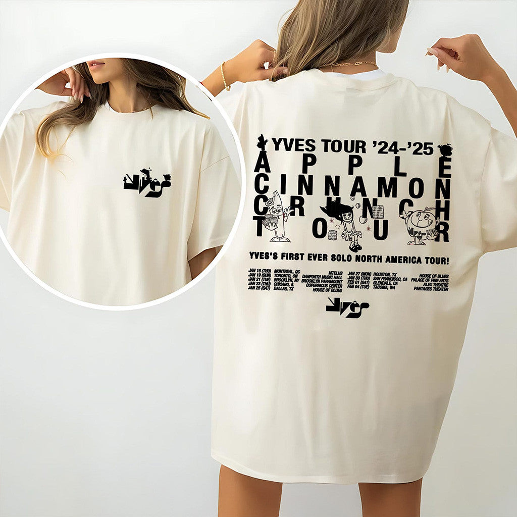 Yves Merch 2025 T-Shirt Apple Cinnamon Crunch Yves Merch Gifts For Daughter Yves Merch 2025 T-Shirt Apple Cinnamon Crunch Yves Merch Gifts For Daughter