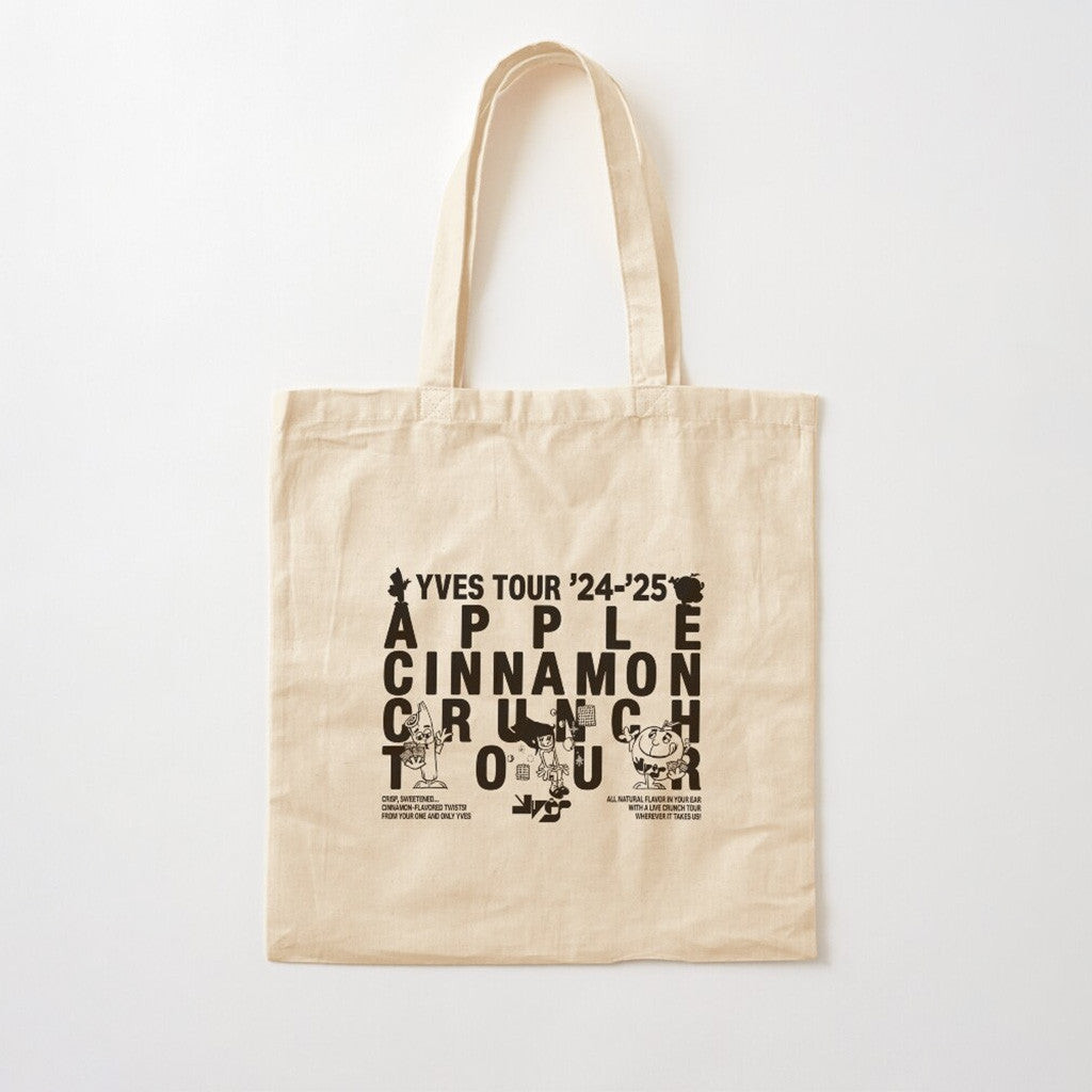 Yves Merch 2025 Tote Bag Apple Cinnamon Crunch Yves Merch Gifts For Her Yves Merch 2025 Tote Bag Apple Cinnamon Crunch Yves Merch Gifts For Her