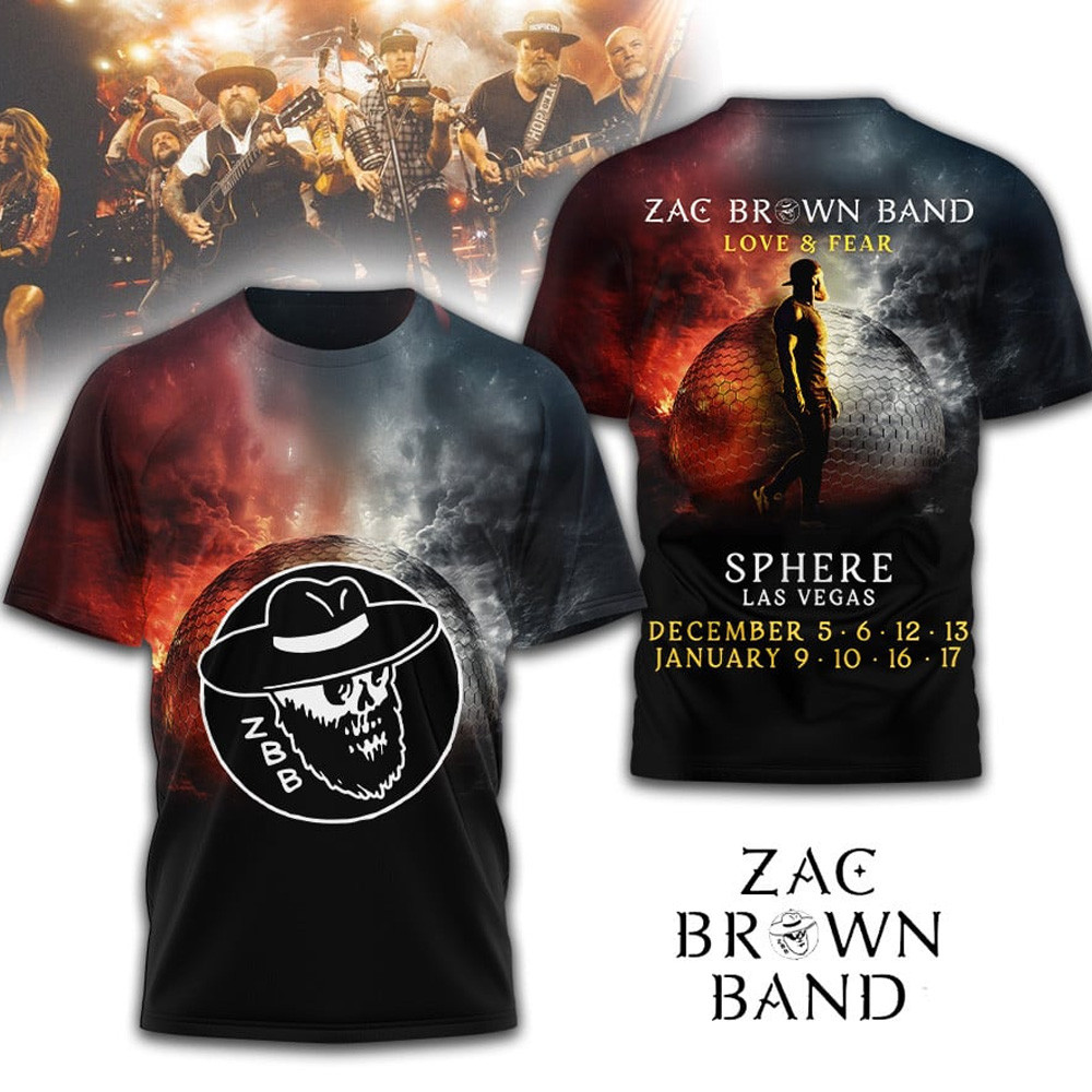 Zac Brown Band Love And Fear T-Shirt Zac Brown Merch Music Lover Gifts For Him