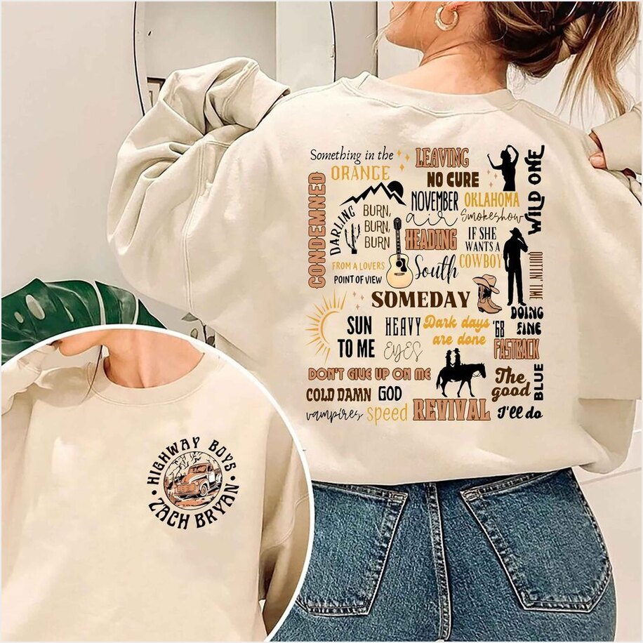 Zach Bryan Full Tracklist Sweatshirt, American Heartbreak Album Cover, Zach Bryan 90S Rap Gifts For Best Friend
