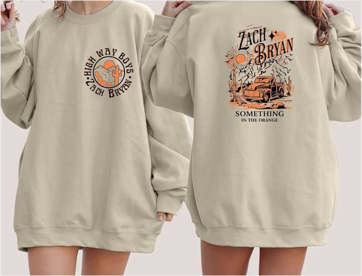 Zach Bryan Highway Boys Sweatshirt, Back And Front Design Something In The Orange Sweater Gifts For Brother Zach Bryan Highway Boys Sweatshirt, Back And Front Design Something In The Orange Sweater Gifts For Brother