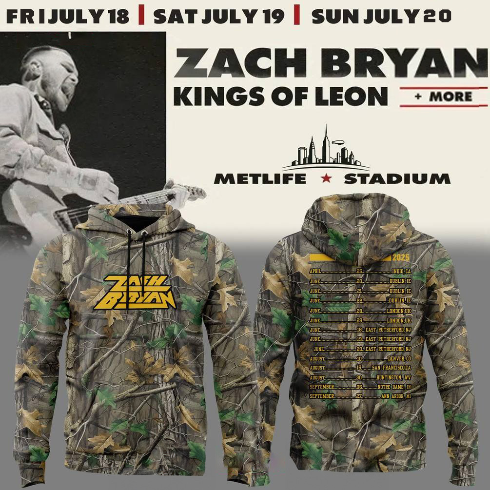 Zach Bryan Meadowlands 2025 Exclusive Version Hoodie Camo Gifts For Father