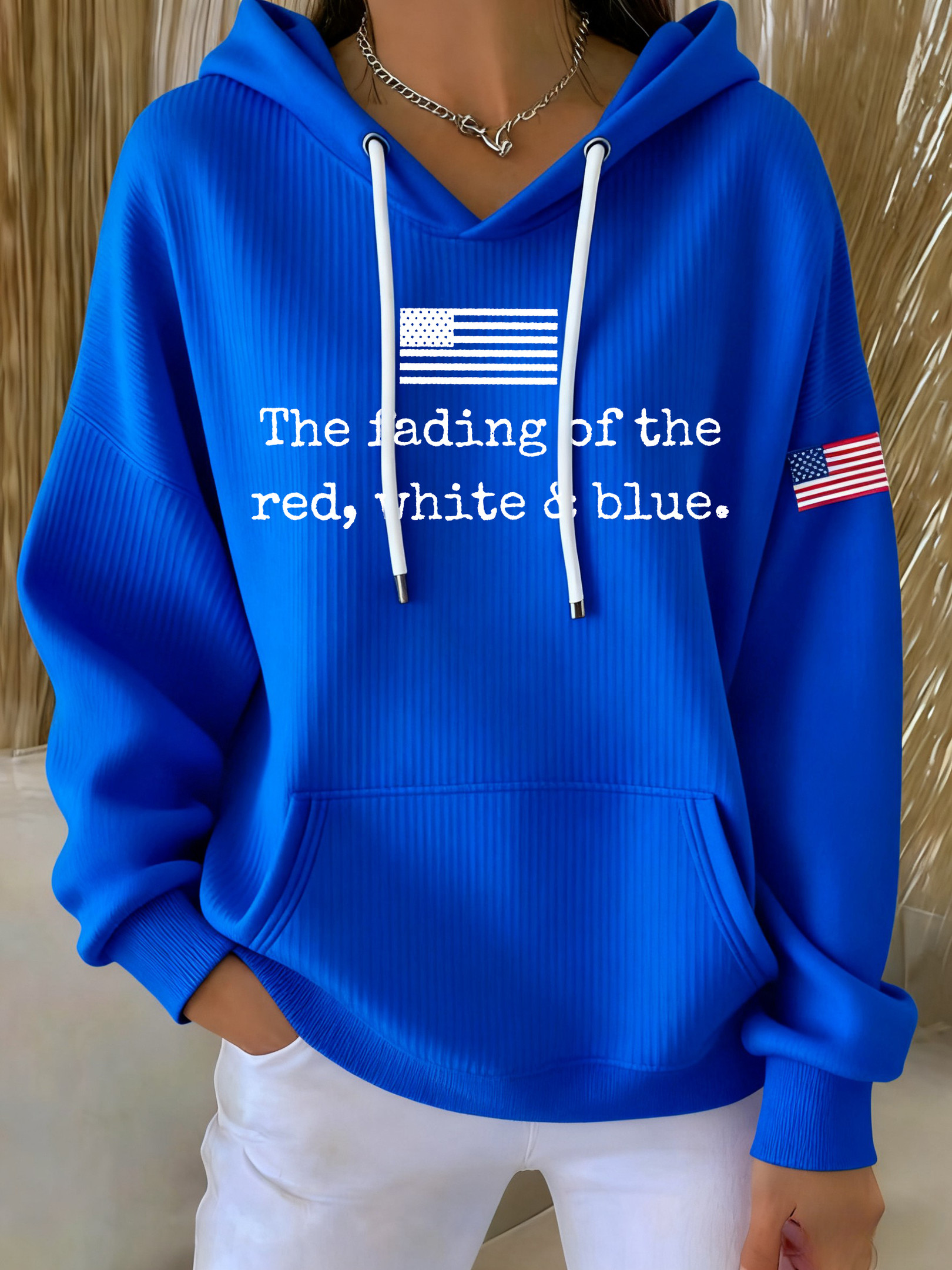 Zach Bryan Merch Hoodie The Fading Of The Red White And Blue American Flag Apparel Gift Ideas
