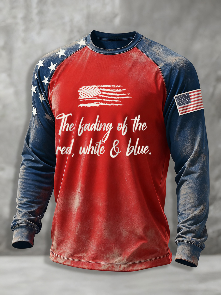 Zach Bryan Merch Long Sleeve Shirt The Fading Of The Red White And Blue Zach Bryan Merch Gifts