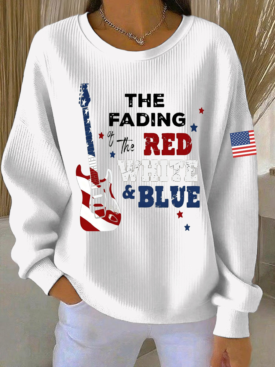 Zach Bryan Merch Sweatshirt The Fading Of The Red White And Blue Bad News Merch Gifts For Her