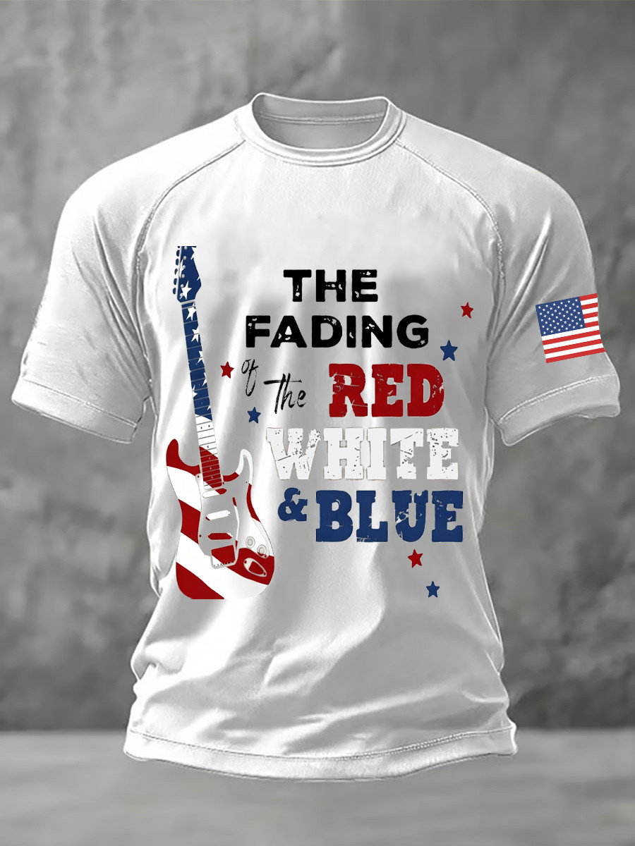 Zach Bryan Merch T-Shirt The Fading Of The Red White And Blue Zach Bryan Merch Gifts For Him
