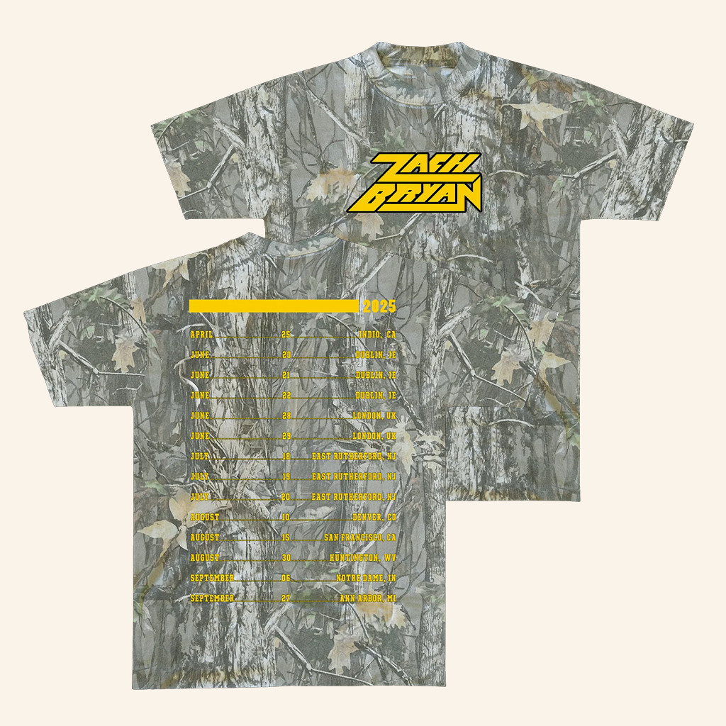 Zach Bryan Merch Zach Bryan Logo Camo T-Shirt Gifts For Music Enthusiasts