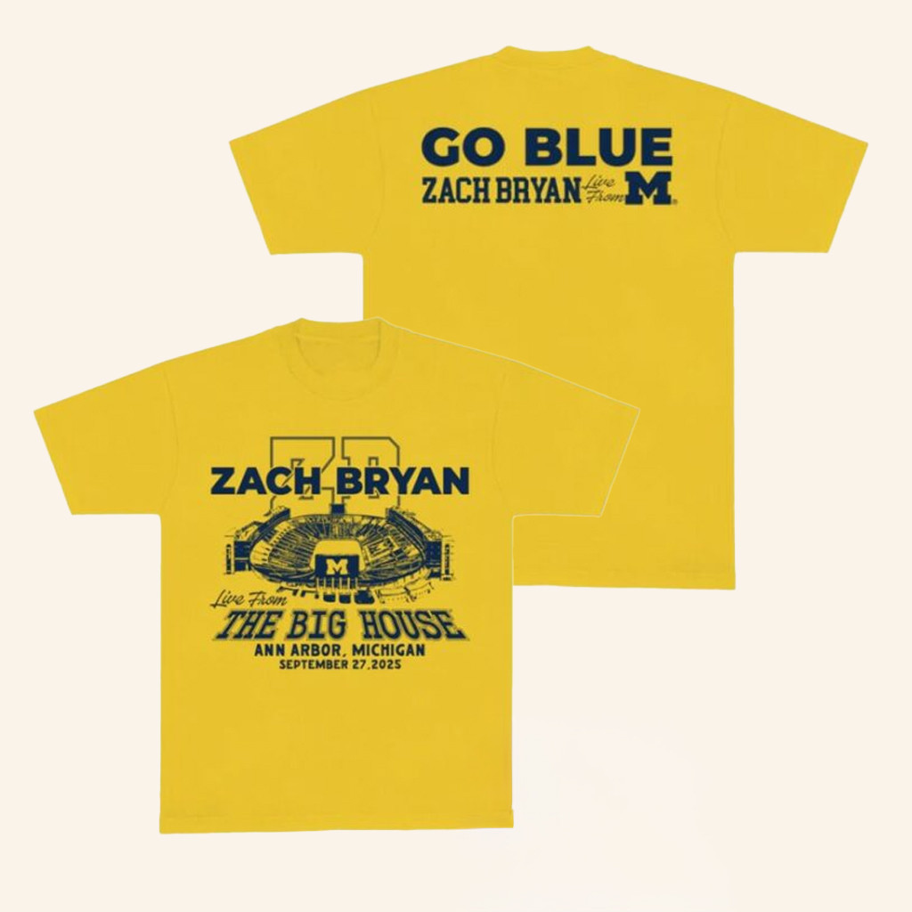 Zach Bryan Merch ZB Go Blue T-Shirt Birthday Gifts For Music Fan