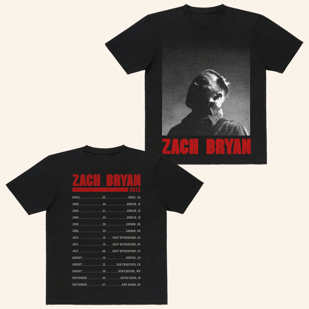 Zach Bryan Merch Zb Photo Dateback T-Shirt Gifts For Husband Zach Bryan Merch Zb Photo Dateback T-Shirt Gifts For Husband