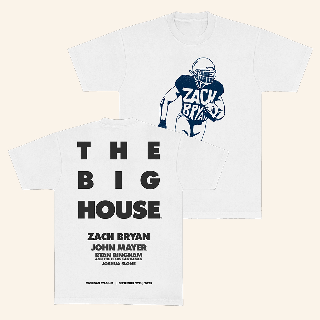 Zach Bryan Merch ZB The Big House White T-Shirt Music Lover Gift Ideas For Him Zach Bryan Merch ZB The Big House White T-Shirt Music Lover Gift Ideas For Him