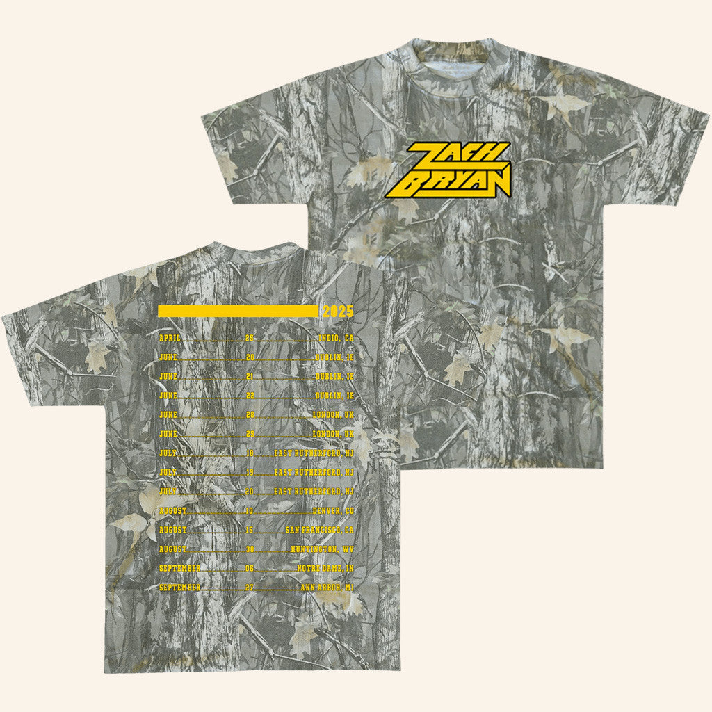 Zach Bryan Tour Merch 2025 Camo T-Shirt Gifts For Fans Zach Bryan Tour Merch 2025 Camo T-Shirt Gifts For Fans