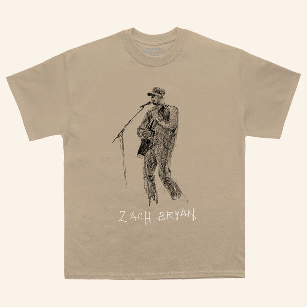 Zach Bryan Tour Merch 2025 Sketch T-Shirt Gift For Husband
