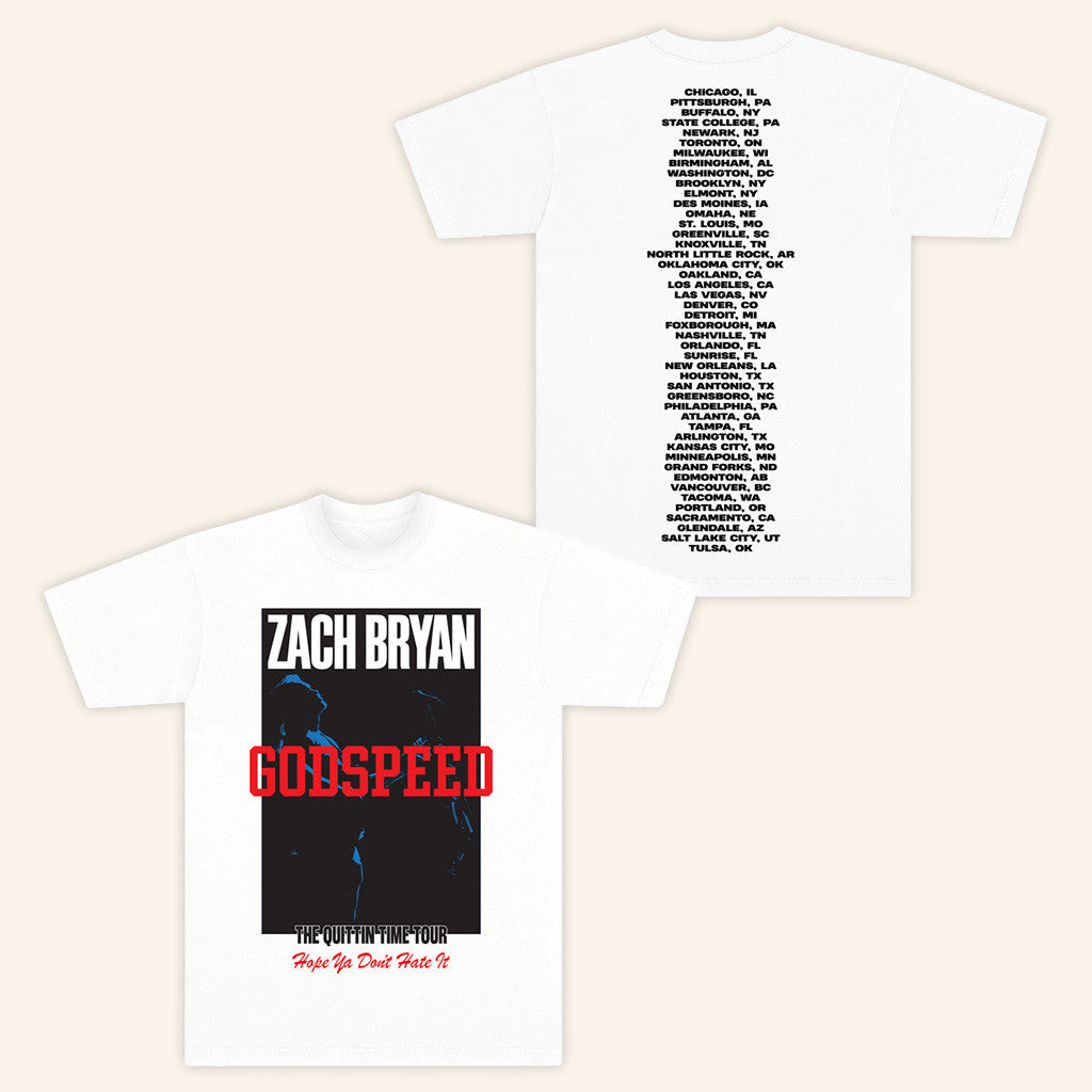 Zach Bryan Tour Merch 2025 ZB Godspeed White T-Shirt Gift For Father Zach Bryan Tour Merch 2025 ZB Godspeed White T-Shirt Gift For Father