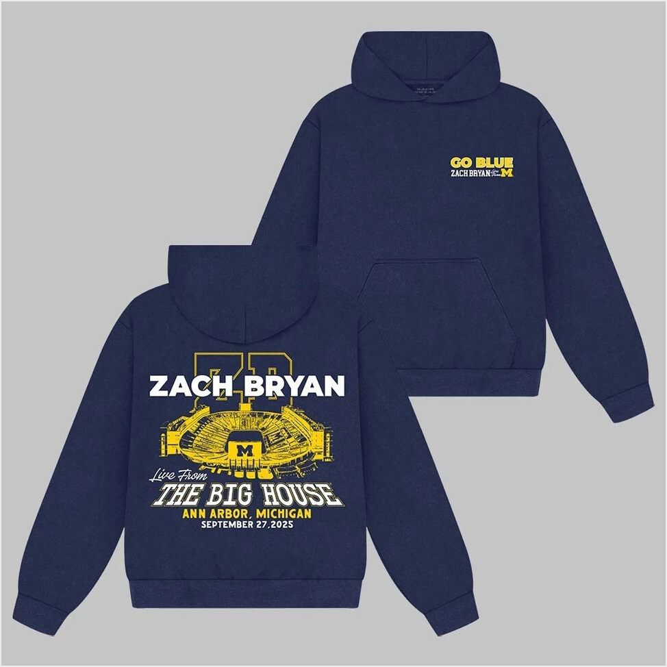 Zach Bryan X Michigan Wolverines Live From The Big House Ann Arbor Hoodie Gifts For Fans Merch Apparel Zach Bryan X Michigan Wolverines Live From The Big House Ann Arbor Hoodie Gifts For Fans Merch Apparel