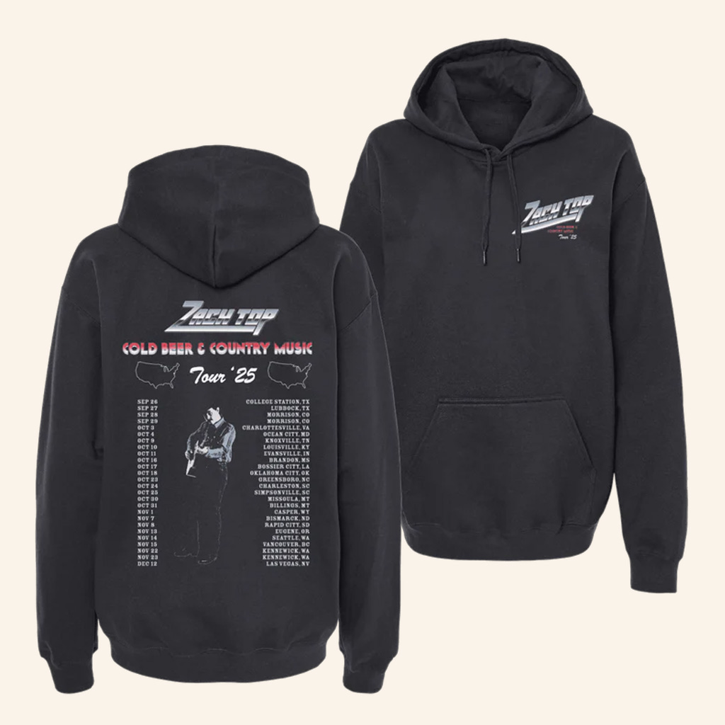 Zach Top Merch Chrome Tour 2025 Hoodie Birthday Gifts For Music Lovers
