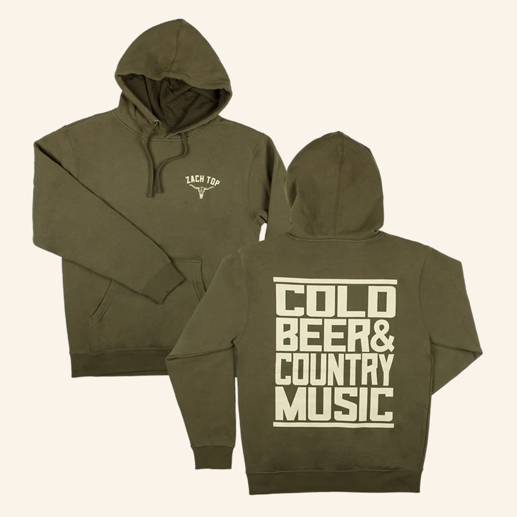 Zach Top Merch Green Cold Beer And Country Music Hoodie Gifts For Music Enthusiasts Zach Top Merch Green Cold Beer And Country Music Hoodie Gifts For Music Enthusiasts